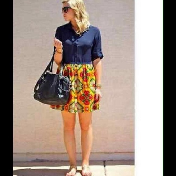 New Rachel Roy Tribal Midi Shirtdress Size 4 - Picture 1 of 8